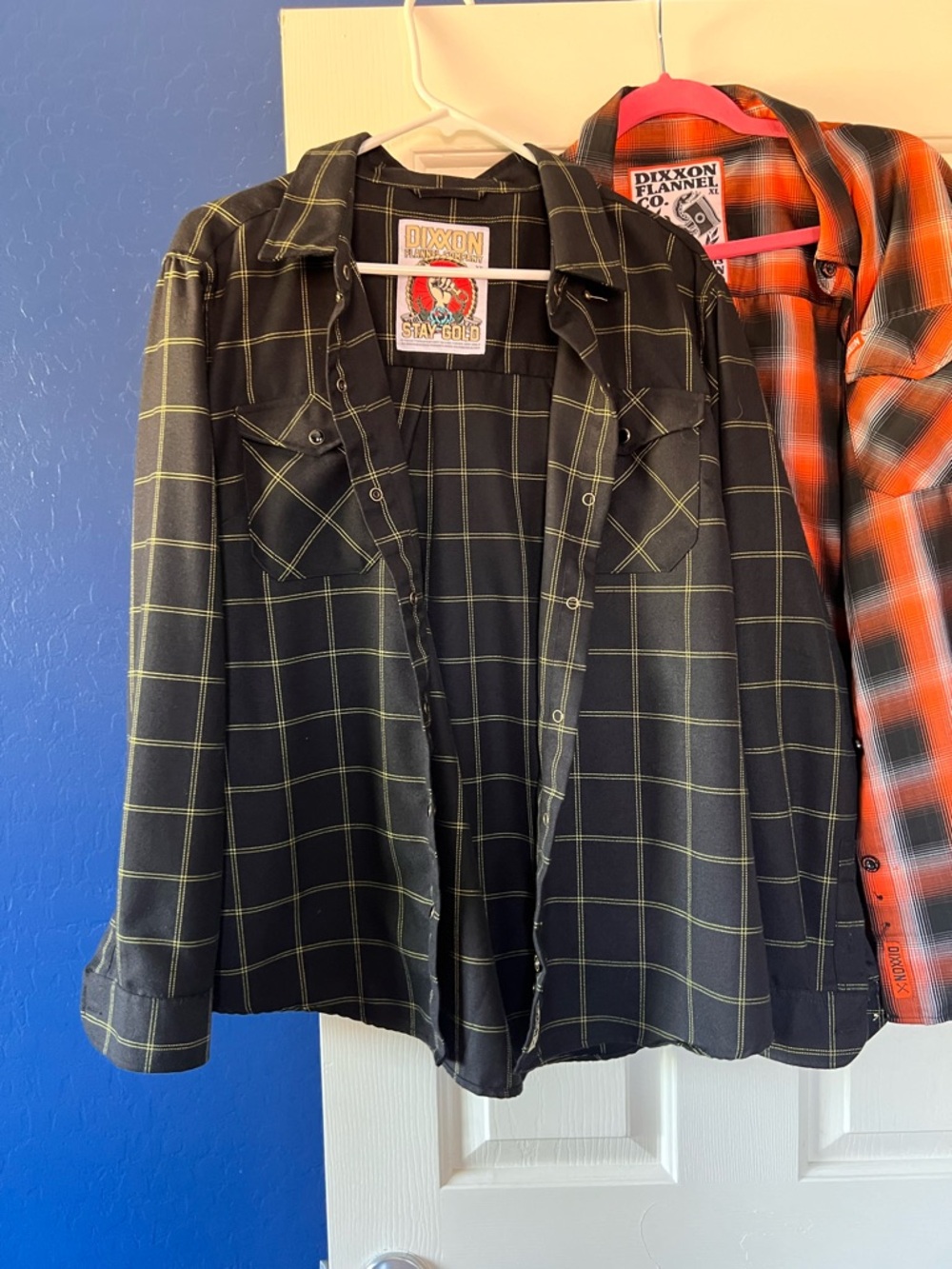 DIXXON Black Flannel with Yellow Grid Plaid Shirt